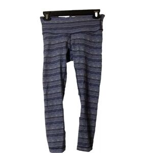 Lululemon Wunder Under Crop Hi Rise Space Dye Twist Sapphire‎ Blue Multi